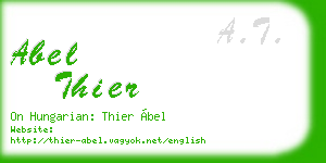 abel thier business card