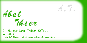 abel thier business card